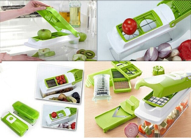 12pcs Multifunktionale Gemüse Chopper Griff Lebensmittel Grat Lebensmittel Chopper Gemüse Slicer Dicer Cut Küche Gadgets